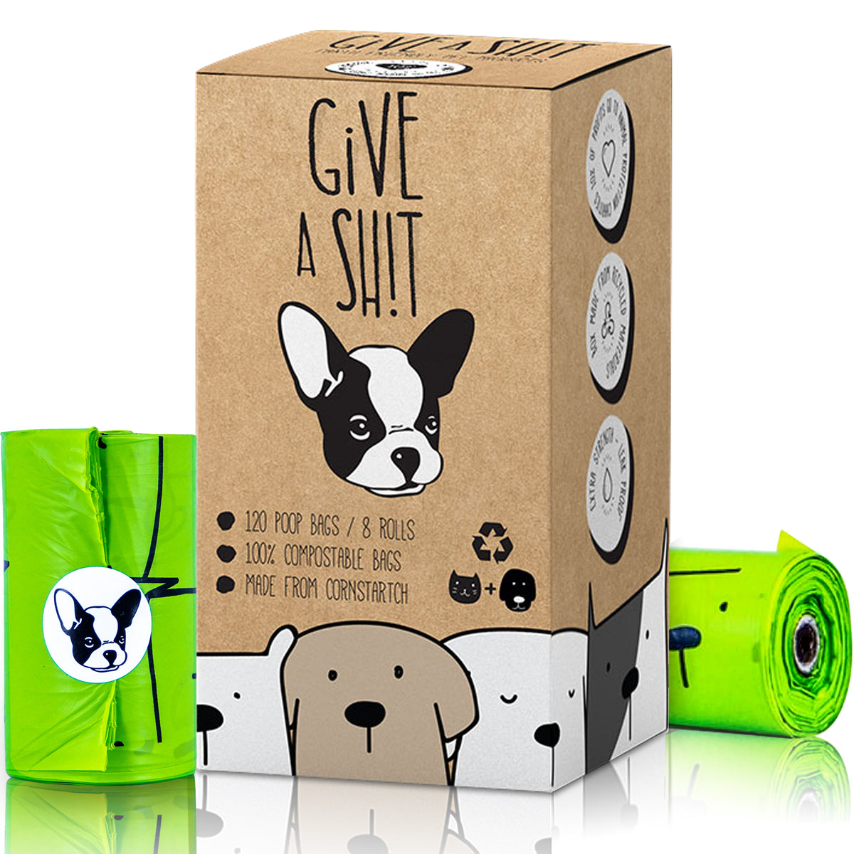 Eco-Friendly Dog Poop Bags (120-count)  Give a Shit: Plastic-Free – Give A  Shit - Earth Friendly Pet Products