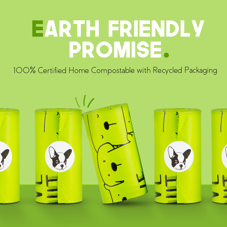 Certified Home Compostable Poop Bags with Handles
